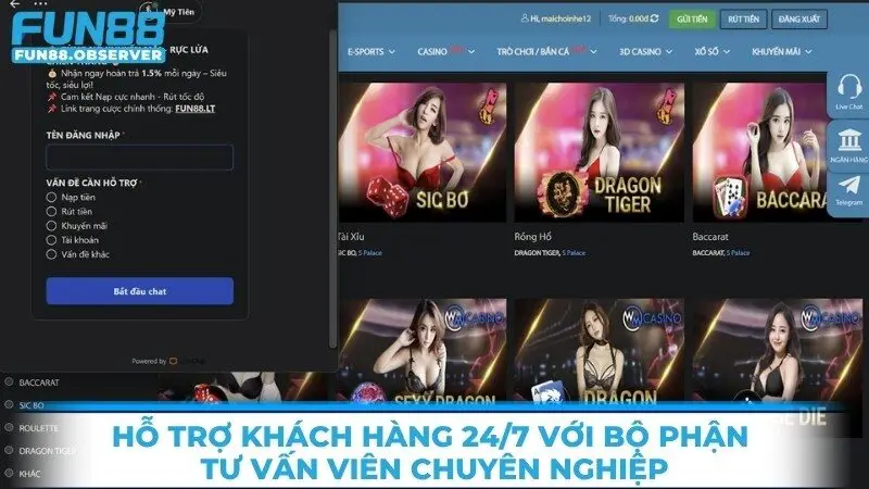 Hỗ trợ khách hàng 24/7 với bộ phận tư vấn viên chuyên nghiệp